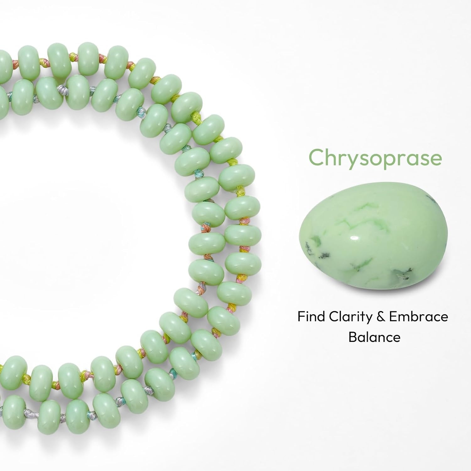 image:imageKissYan Beaded Necklaces for Women Natural Chunky Gemstone Summer ChokerApple Green