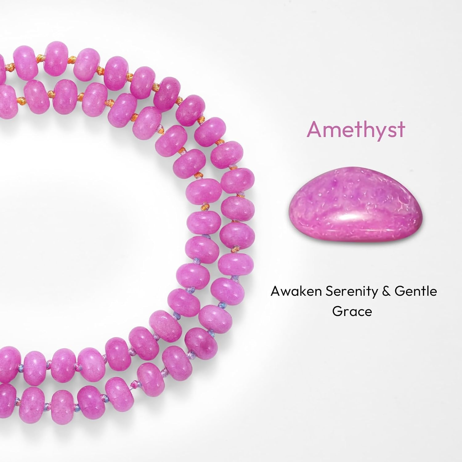 image:imageKissYan Beaded Necklaces for Women Natural Chunky Gemstone Summer ChokerPink