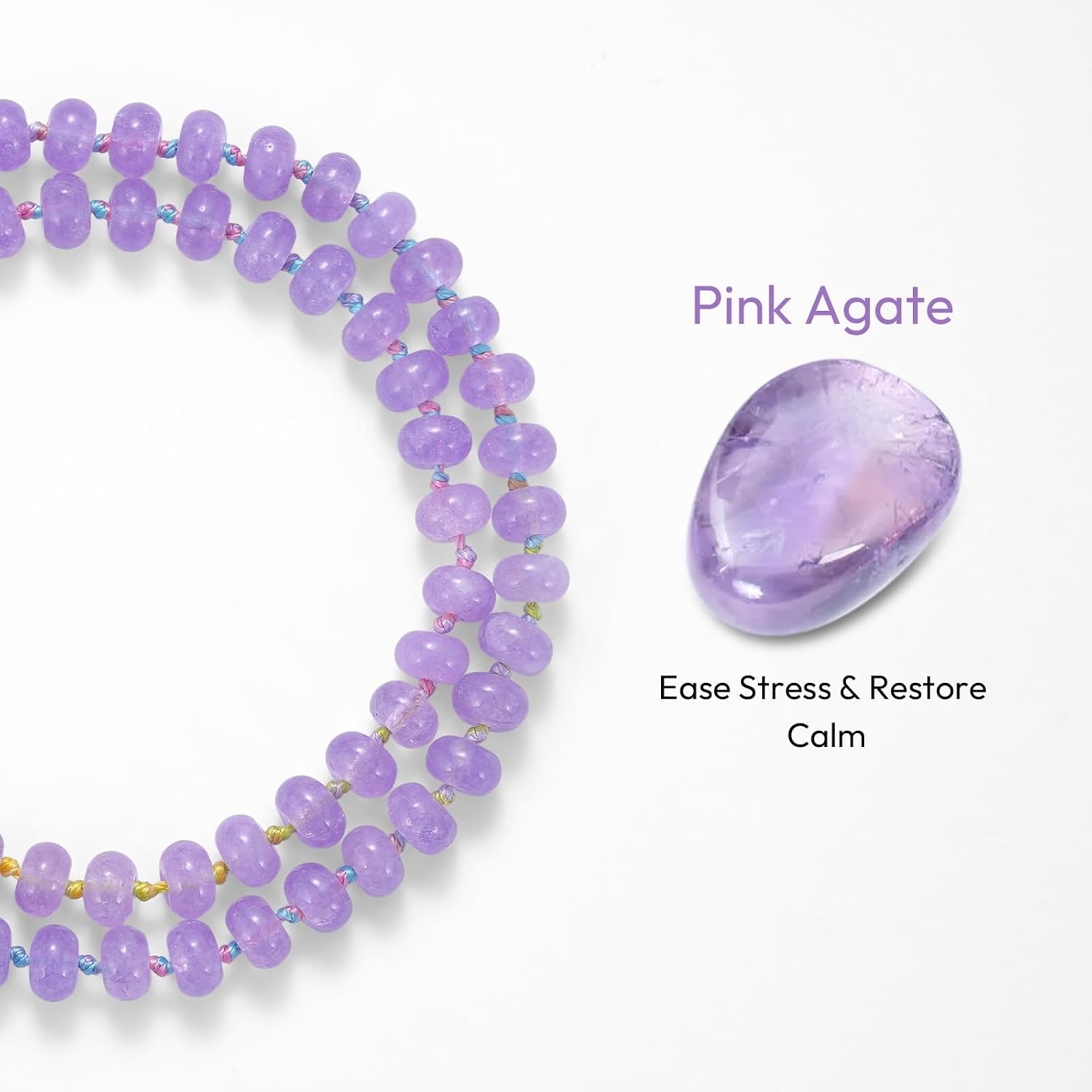 image:imageKissYan Beaded Necklaces for Women Natural Chunky Gemstone Summer ChokerPurple