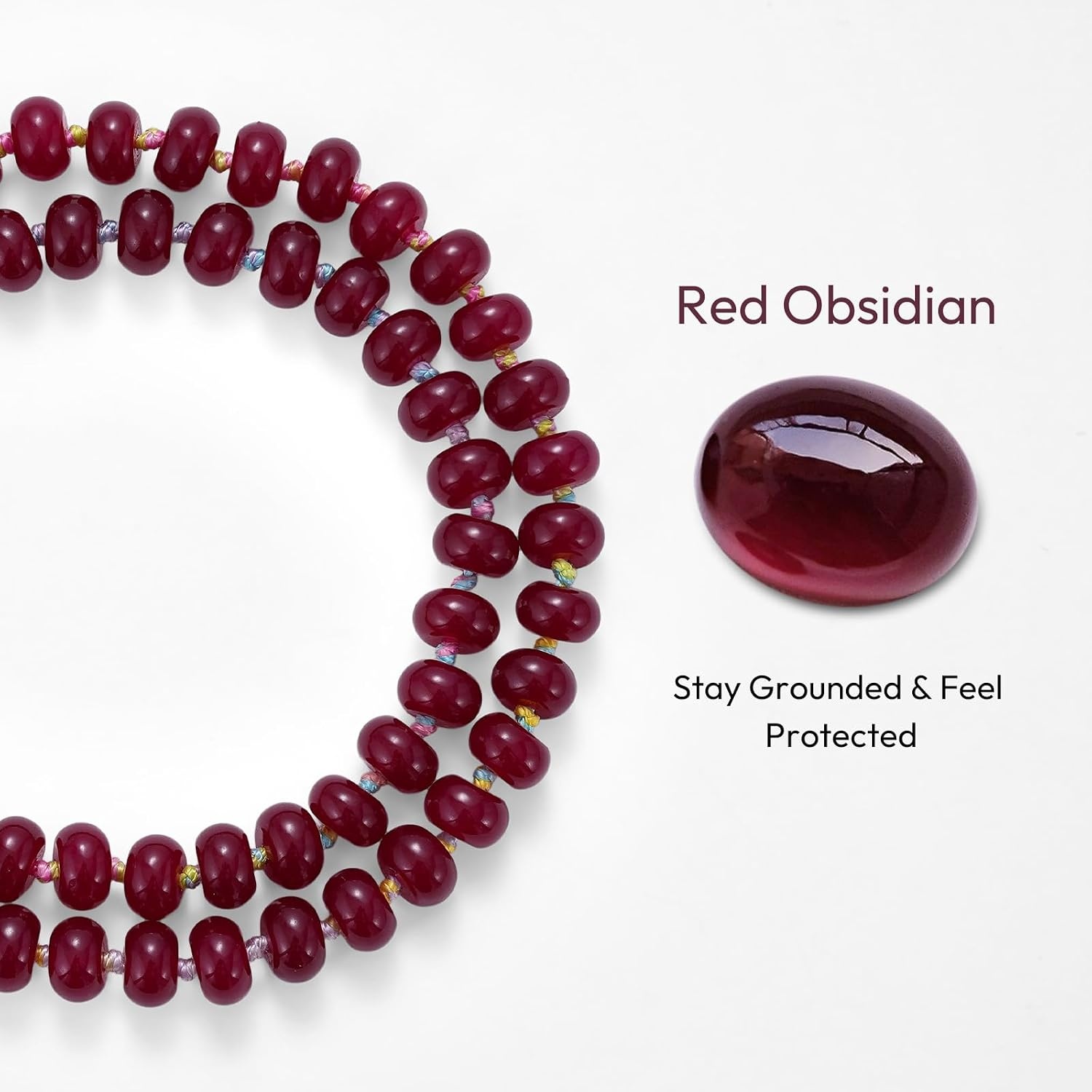 image:imageKissYan Beaded Necklaces for Women Natural Chunky Gemstone Summer ChokerRust Red