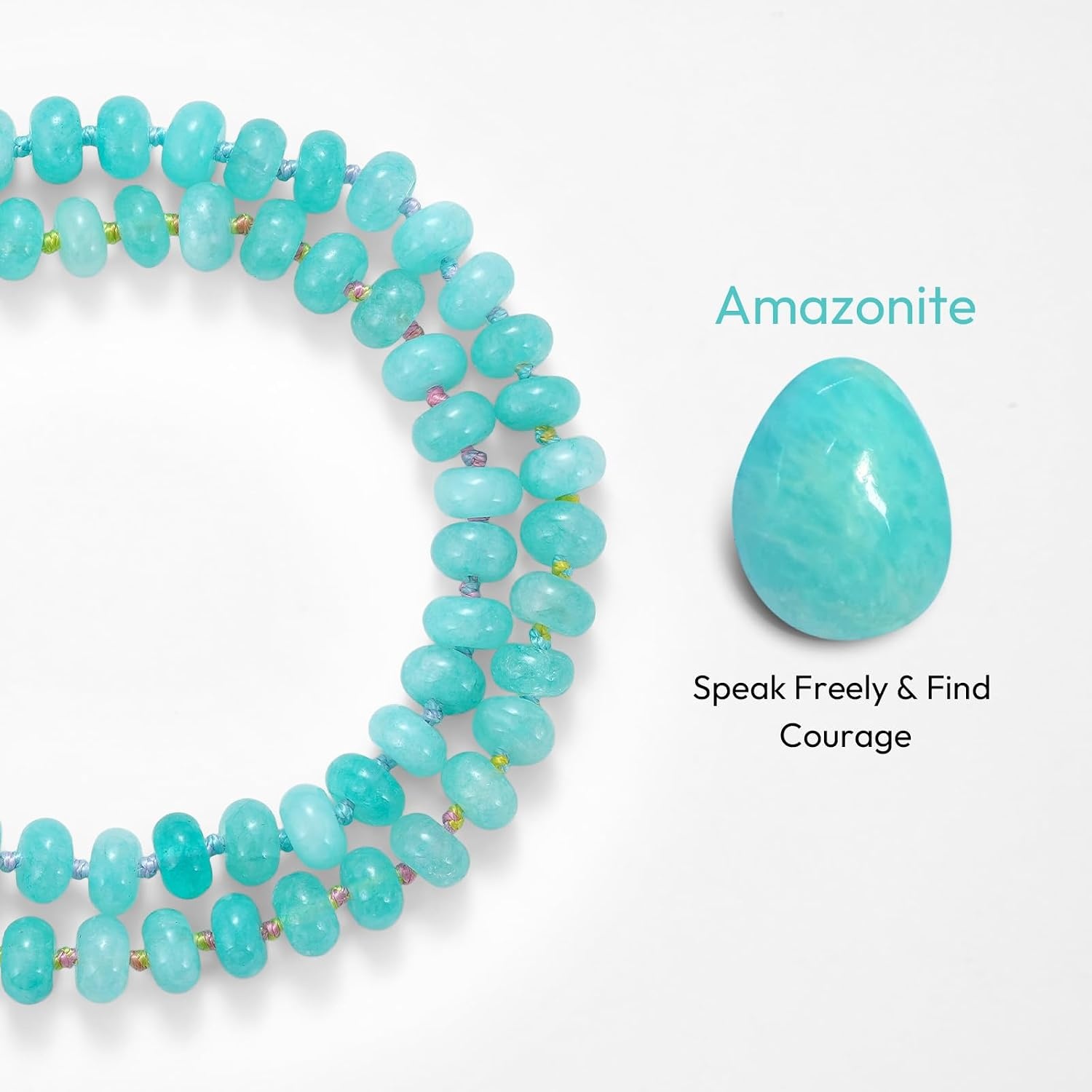 image:imageKissYan Beaded Necklaces for Women Natural Chunky Gemstone Summer ChokerTeal