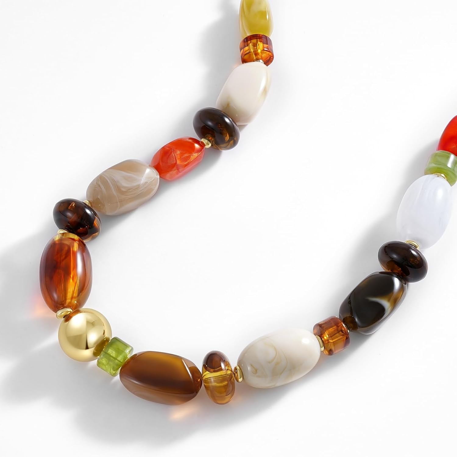 image:imageKissYan Chunky Beaded Necklaces for Women Resin Statement Bead ChokerMaillard