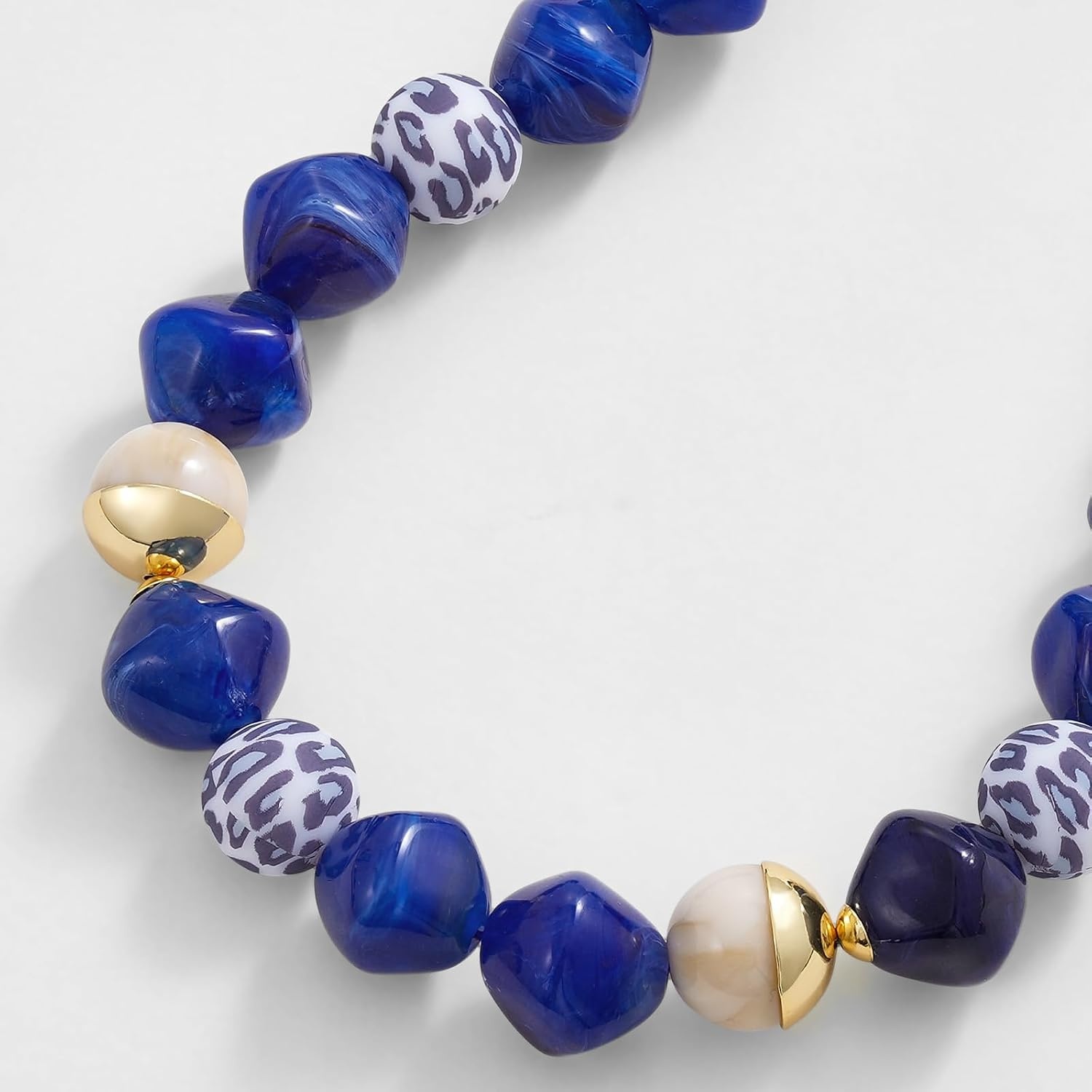 image:imageKissYan Chunky Resin Beaded Necklace for WomenSapphire Blue