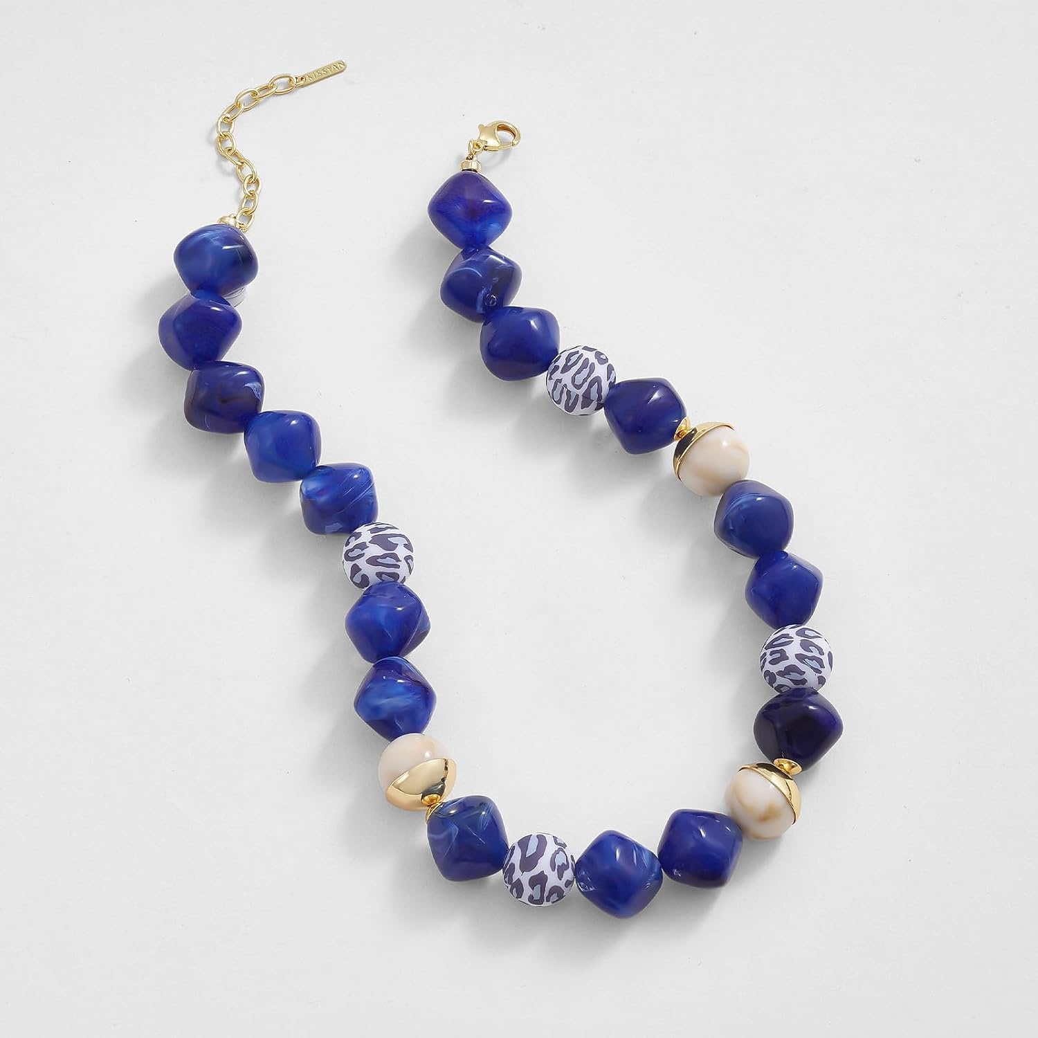 image:imageKissYan Chunky Resin Beaded Necklace for WomenSapphire Blue
