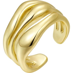 KissYan 14K Gold Plated Chunky Rings for Women