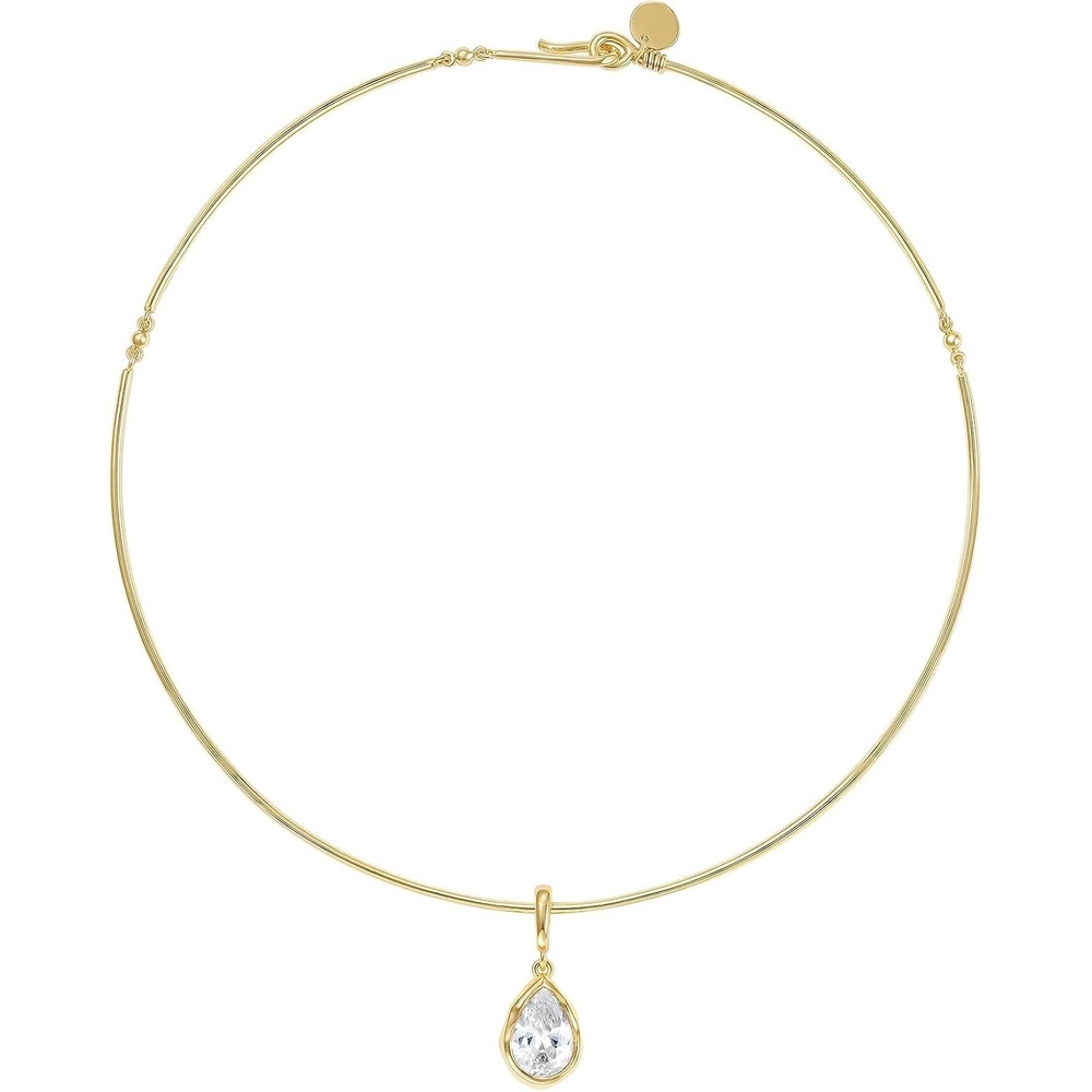 image:imageKissYan Gold Wire Collar Choker Necklace for Women with CZ PendantPear